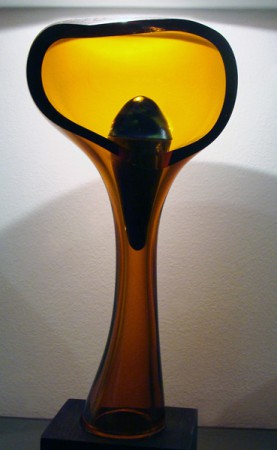 Objekt XIV ( 1 ), 2010, sklo, keramika, drevo